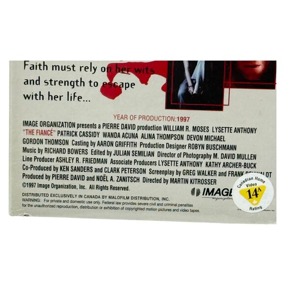 The Fiance Vintage VHS Horror Lysette Anthony 1997 New Sealed Horror - Picture 4 of 6